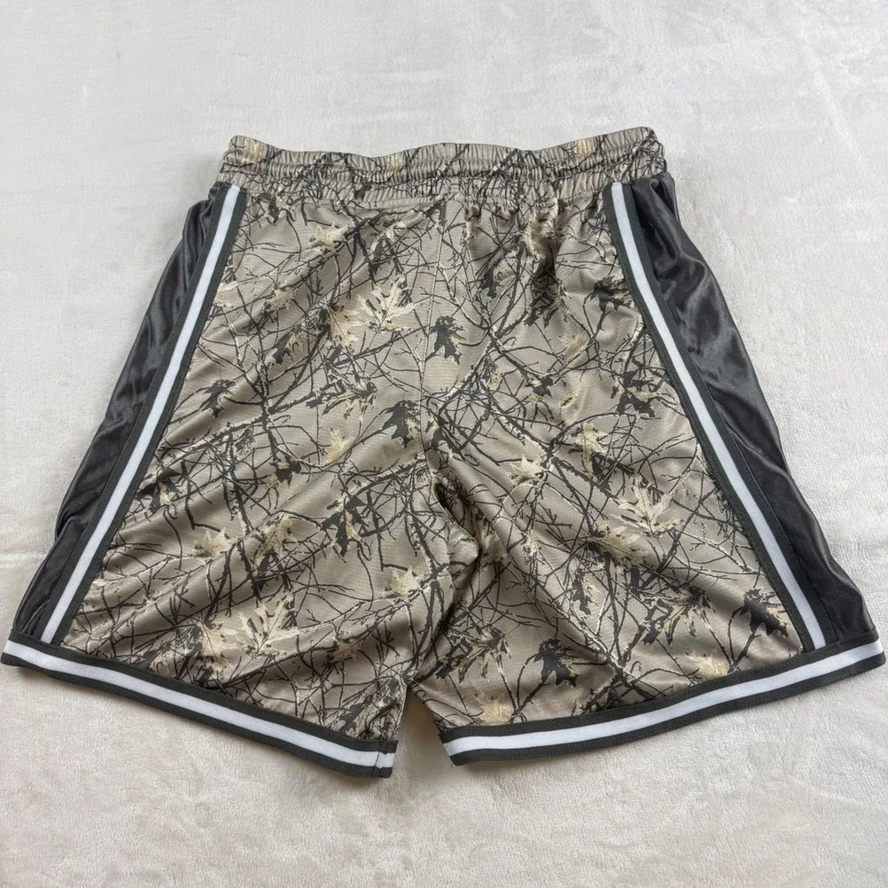 NBA Basketball Shorts Mens M Brown Camo Realtree Mesh Athletic Streetwear Baller